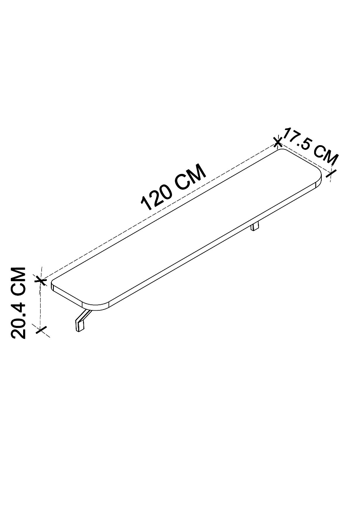 Bofigo Petek Üstü Raf Kalorifer Peteği Rafı Duvar Rafı Uçan Raf Dresuar 120 Cm Berlin Beyaz
