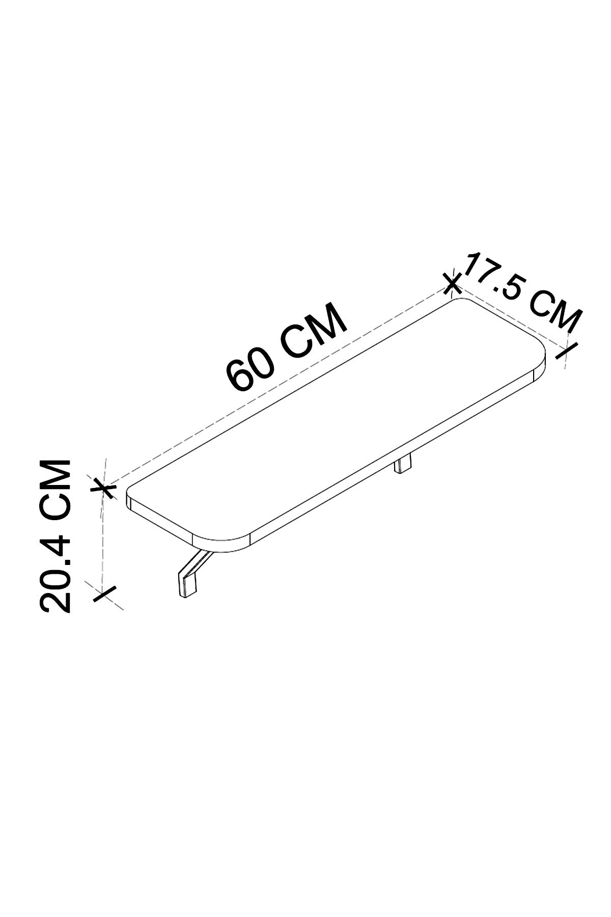 Bofigo Petek Üstü Raf Kalorifer Peteği Rafı Duvar Rafı Uçan Raf Dresuar 60 Cm Barcelona Beyaz