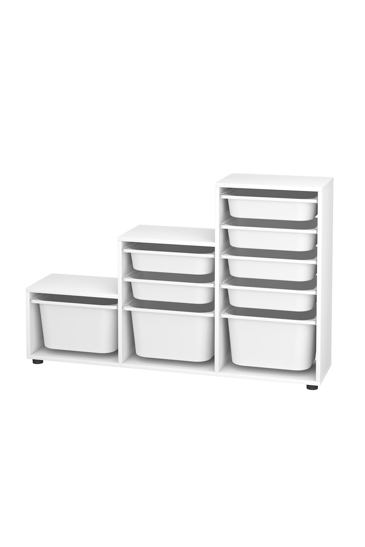 Bofigo 9 Sepetli Dolap Çok Amaçlı Dolap Oyuncak Dolabı Alara Beyaz