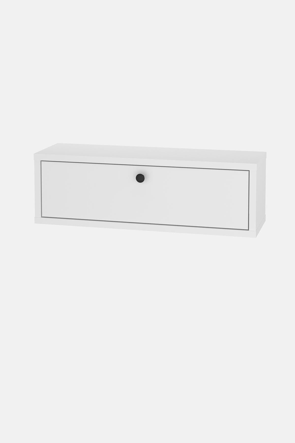 Bofigo Duvara Monte Dresuar Tek Bölmeli Dresuar Kapaklı Konsol 60 Cm Antre Hol Sude Beyaz