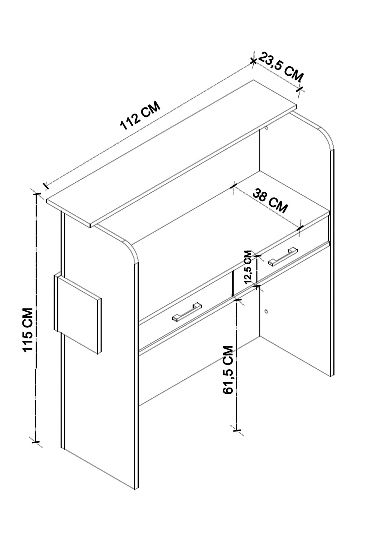 20-22-48 Reception Desk - Sapphire/Anthracite