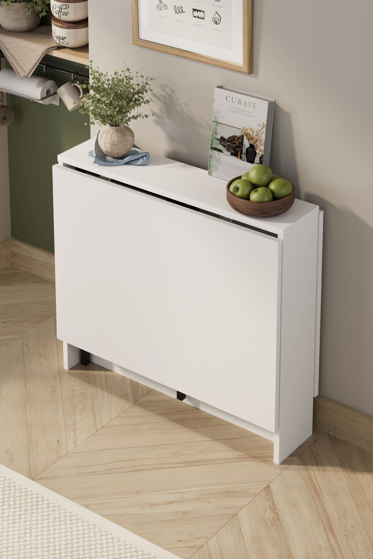 Bofigo Mutfak Masası Katlanır Masa Yemek Masası Mutfak Masası Viyana Beyaz