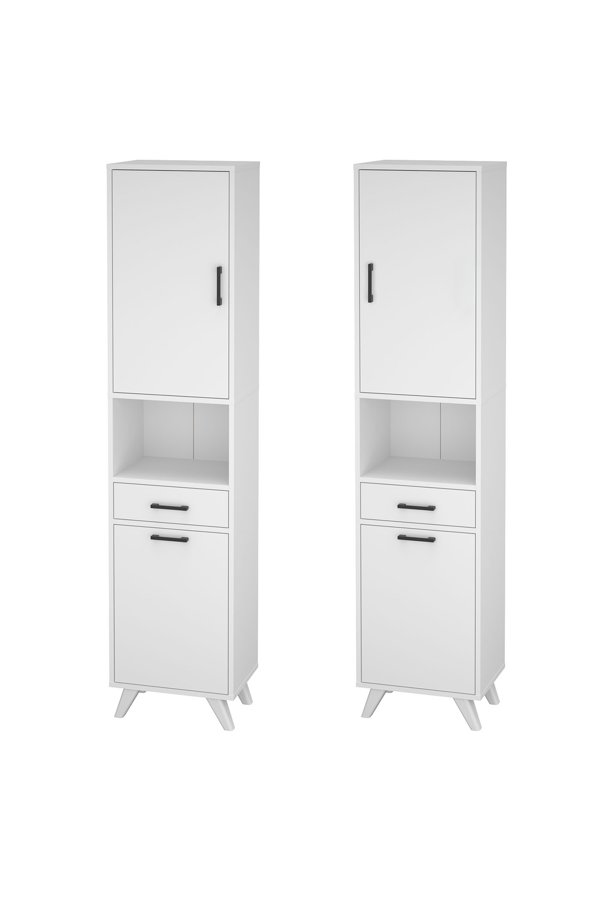 12-74-01 Waterfall Laundry Cabinet - White