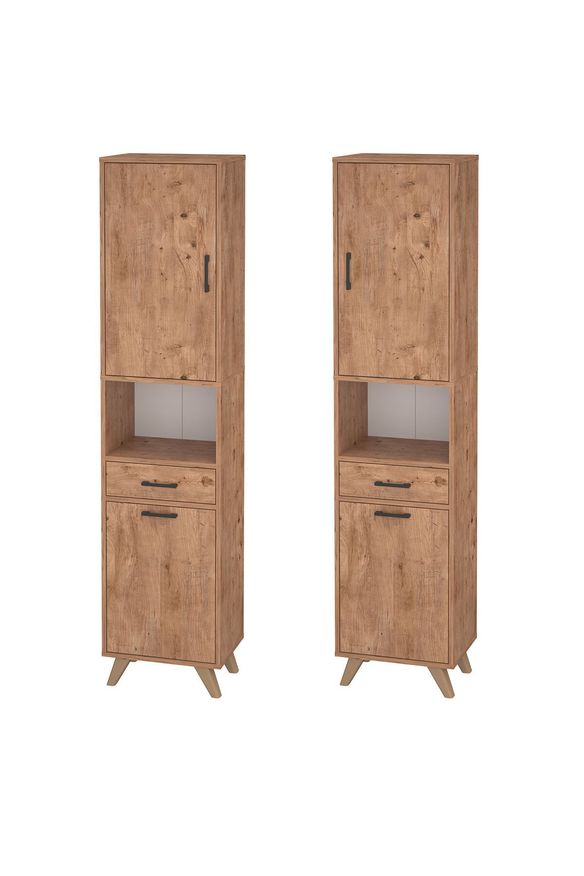 12-74-02 Waterfall Laundry Cabinet - Pine