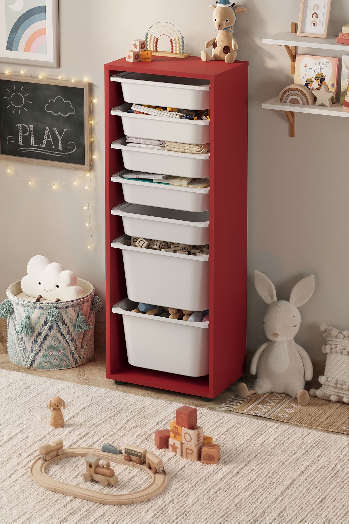 12-10-01 7 Baskets Multifunctional Pera Cabinet WHITE 