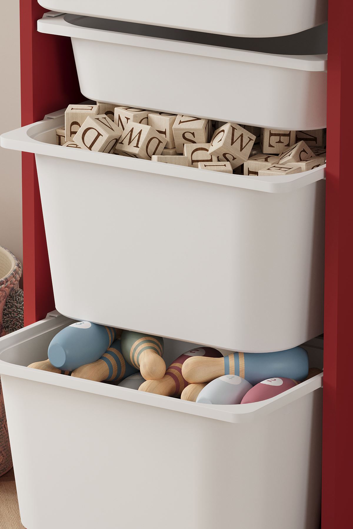 12-10-01 7 Baskets Multifunctional Pera Cabinet WHITE 