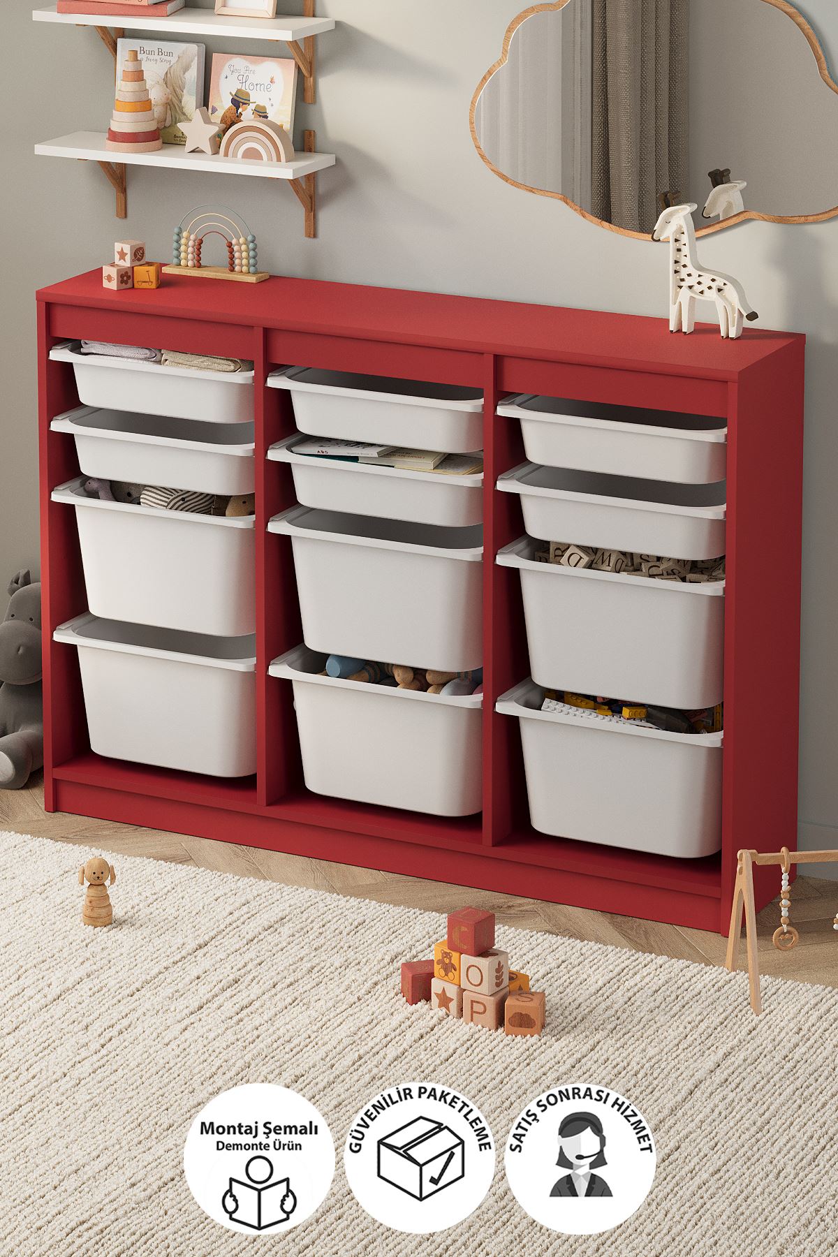 12-11-01 12 Baskets Multifunctional Lara Cabinet WHITE 