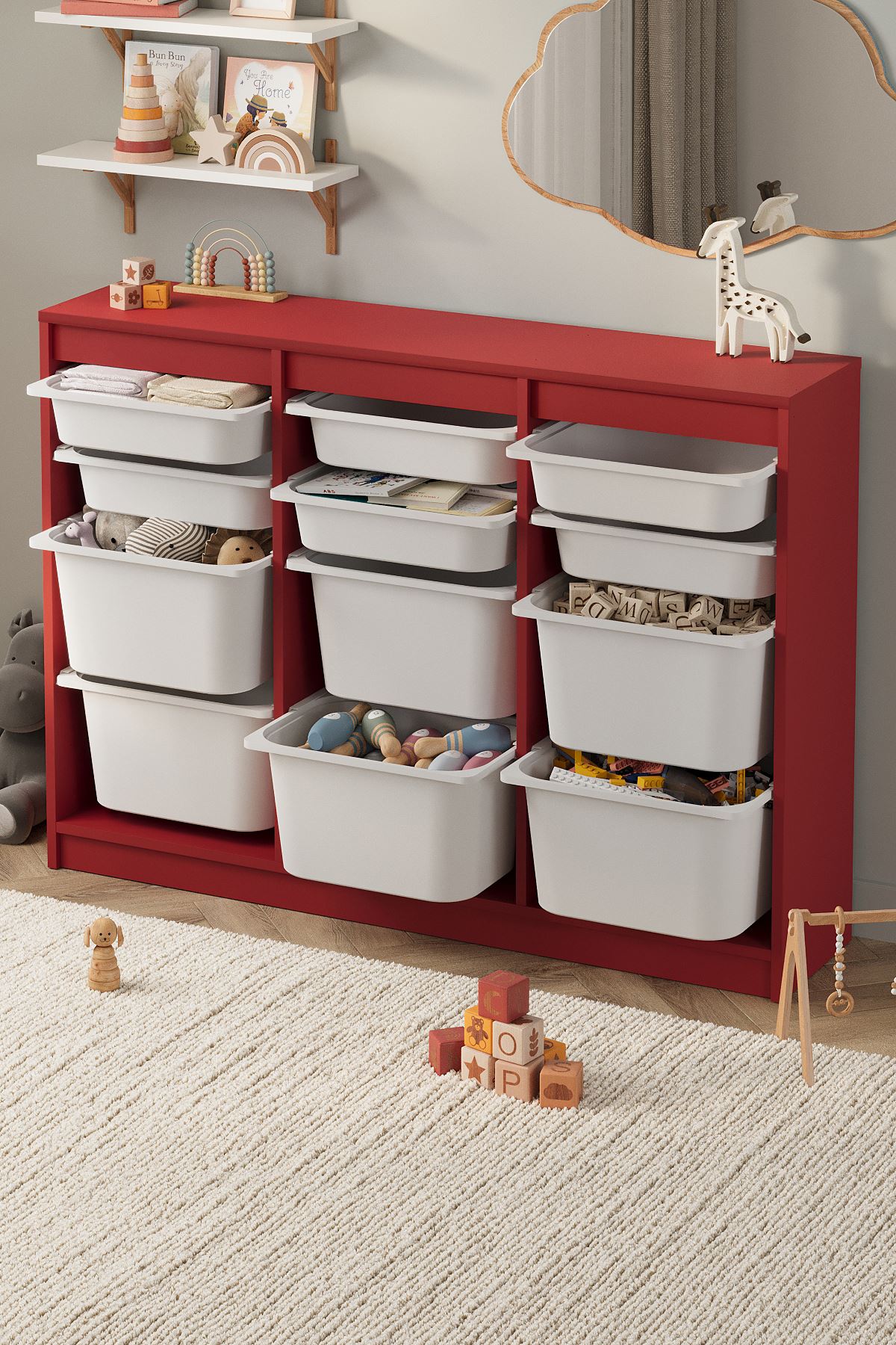 12-11-01 12 Baskets Multifunctional Lara Cabinet WHITE 