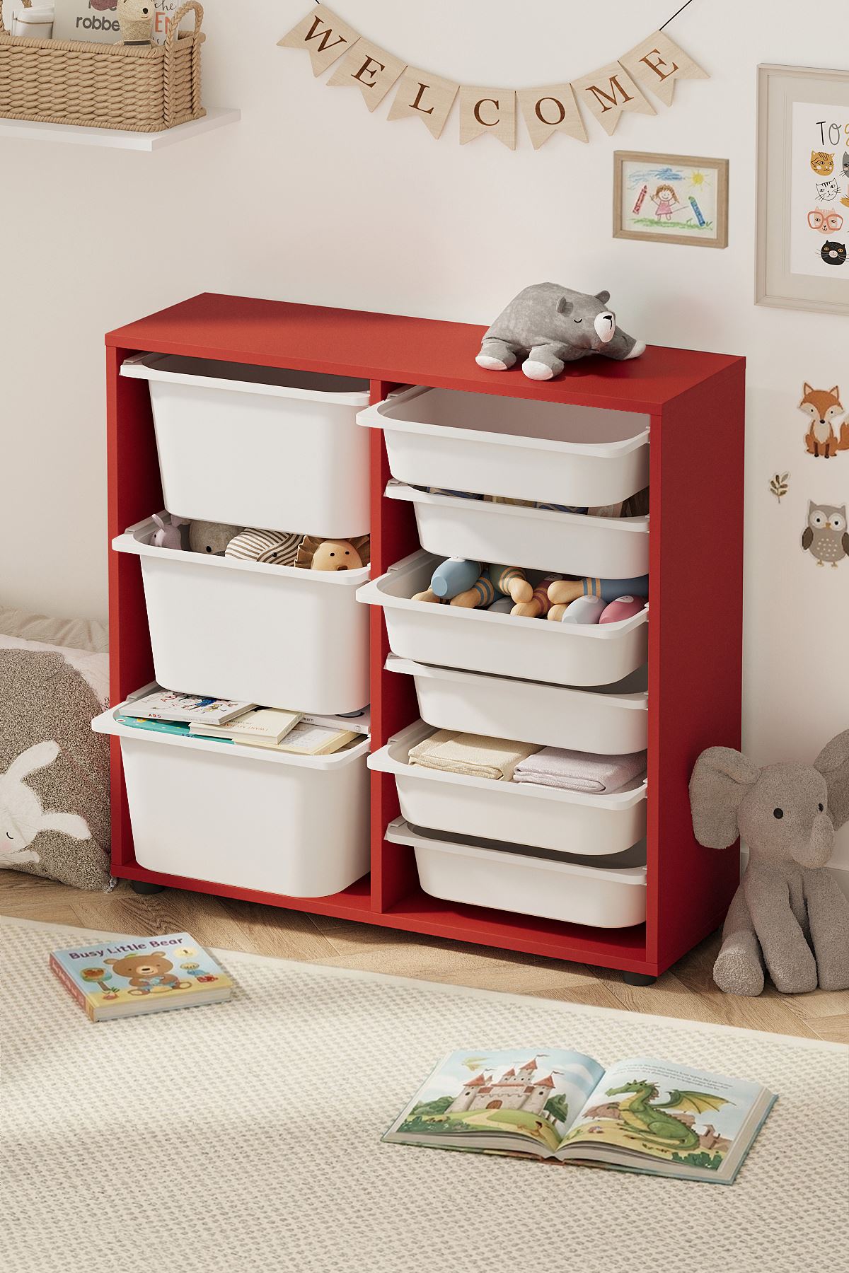 12-09-01 9 Baskets Multifunctional Cagla Cabinet WHITE