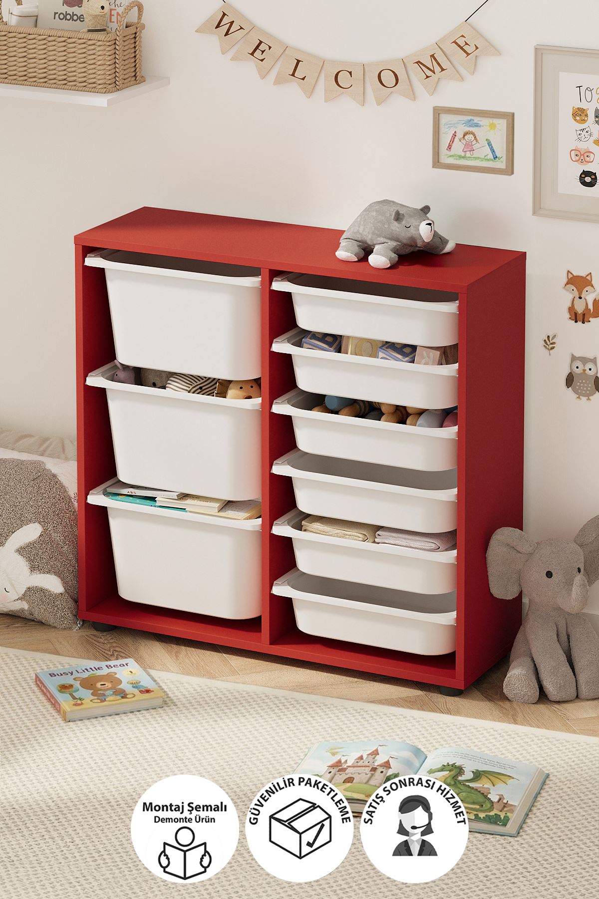 12-09-01 9 Baskets Multifunctional Cagla Cabinet WHITE