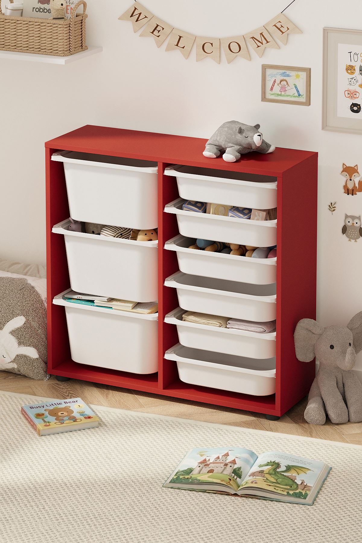 12-09-01 9 Baskets Multifunctional Cagla Cabinet WHITE