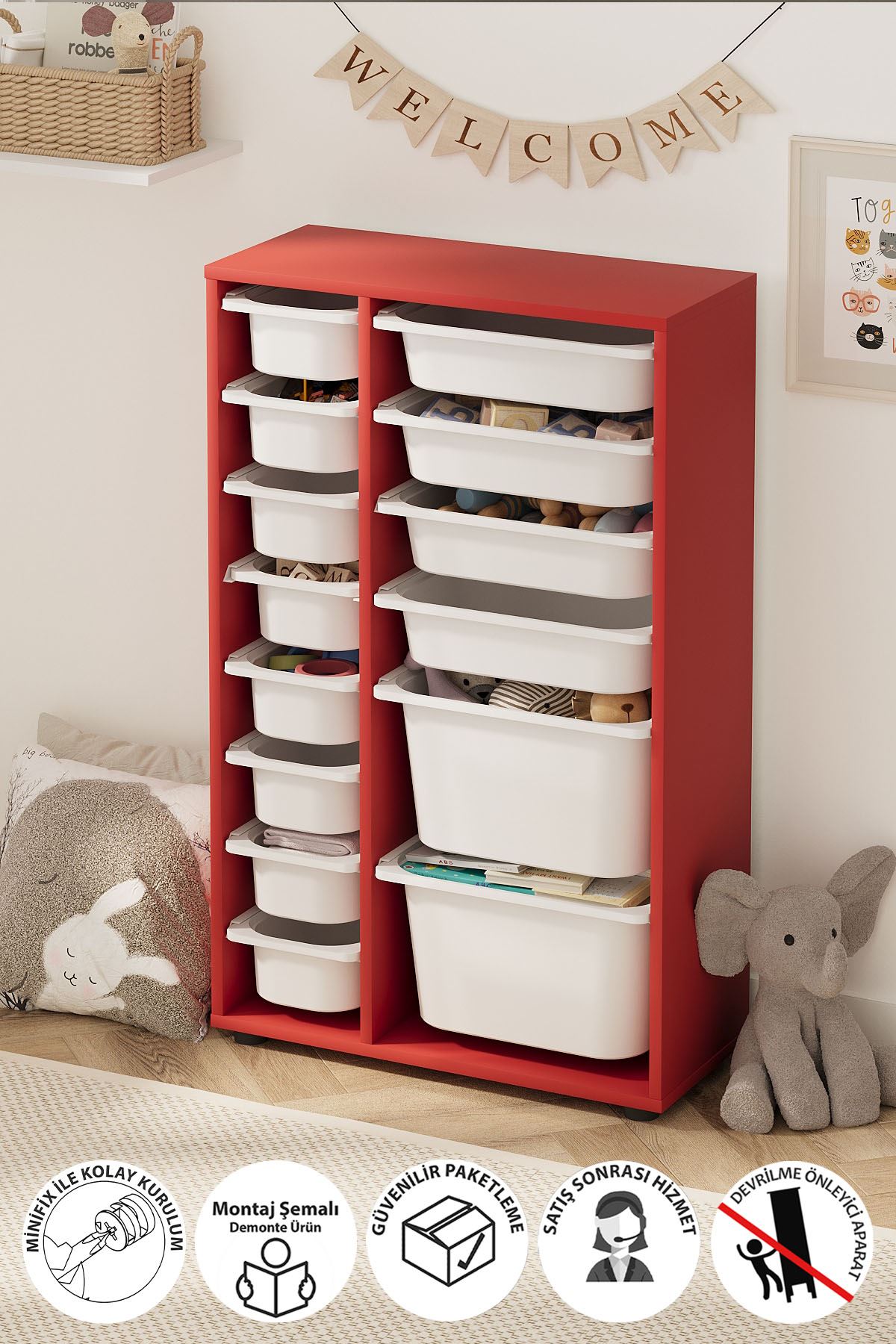 12-66-15 Rüya Cabinet - Red