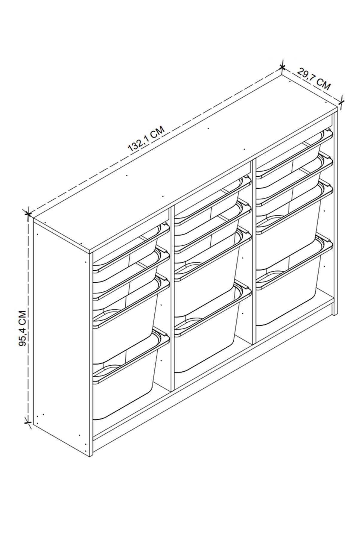 12-11-01 12 Baskets Multifunctional Lara Cabinet WHITE 