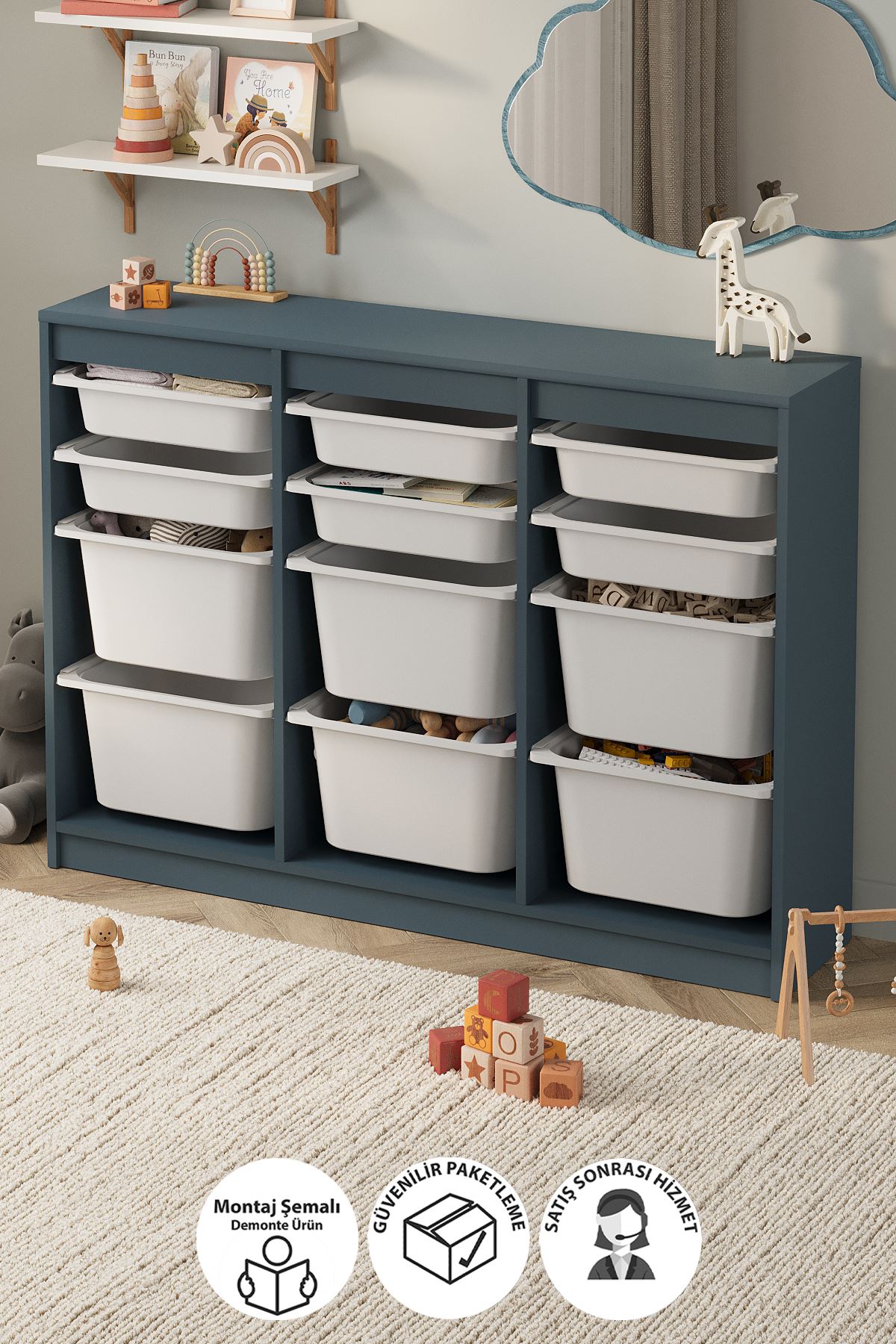 12-11-01 12 Baskets Multifunctional Lara Cabinet WHITE 