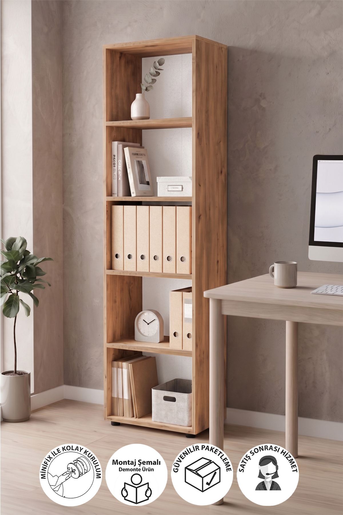 13-25-02 5 Shelves Folder Cabinet Pine