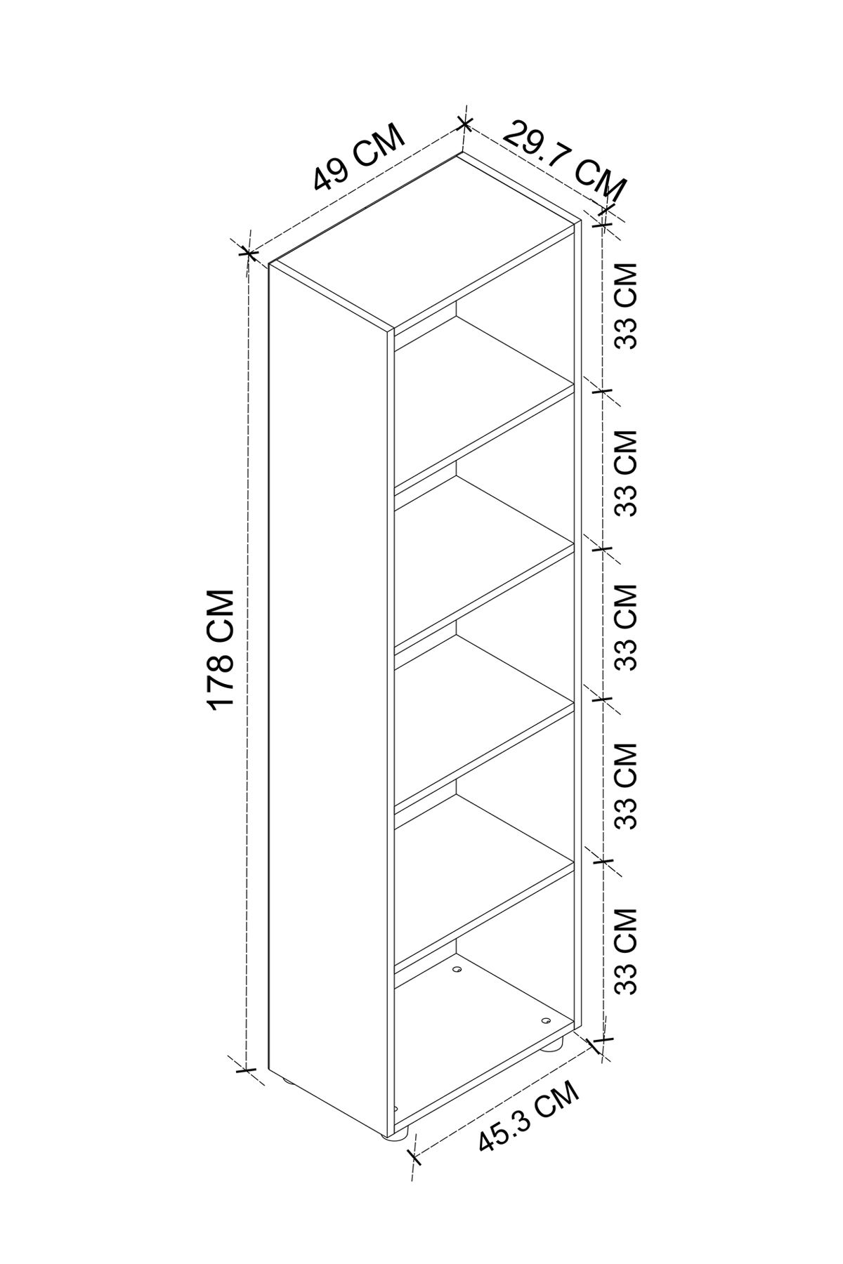 13-25-02 5 Shelves Folder Cabinet Pine