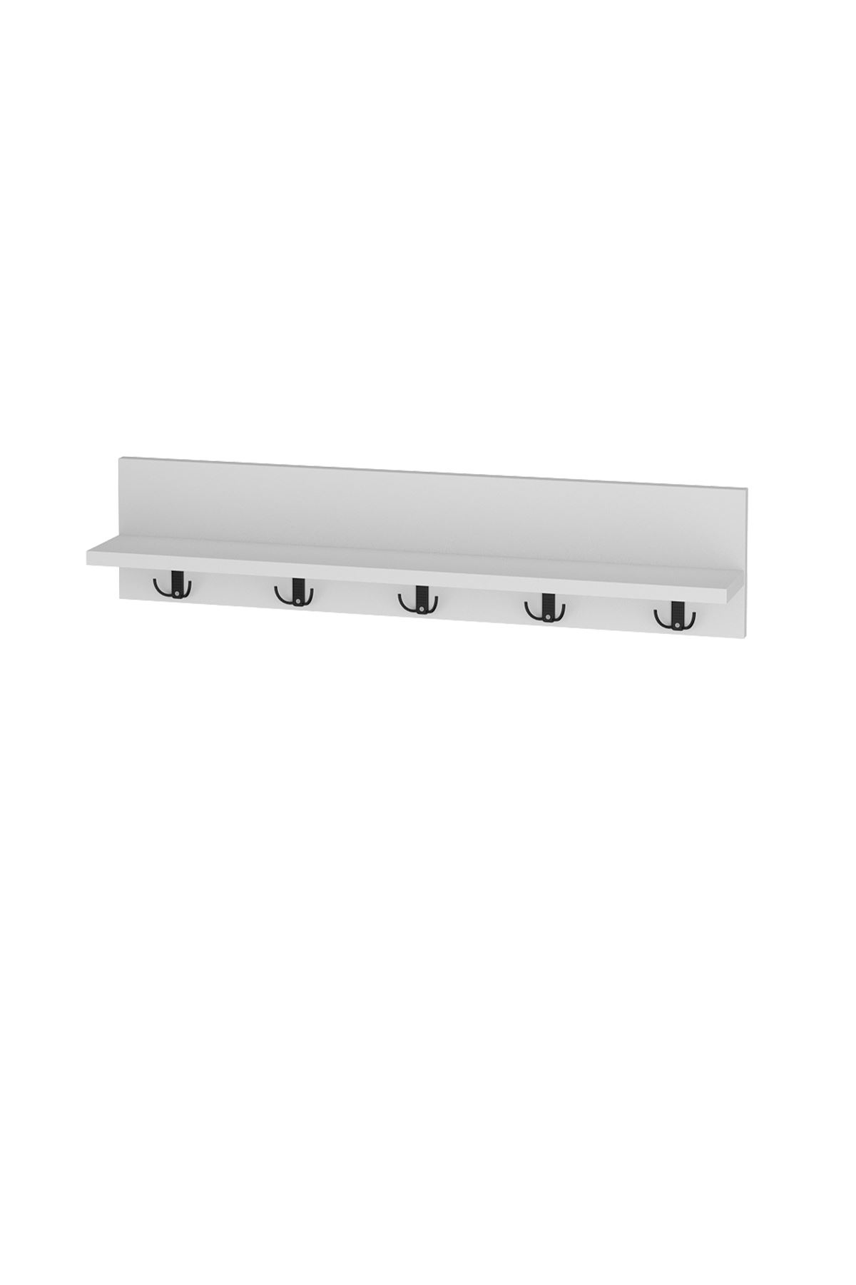 Melek Shoe Cabinet & Vega Wall Hanger Set White