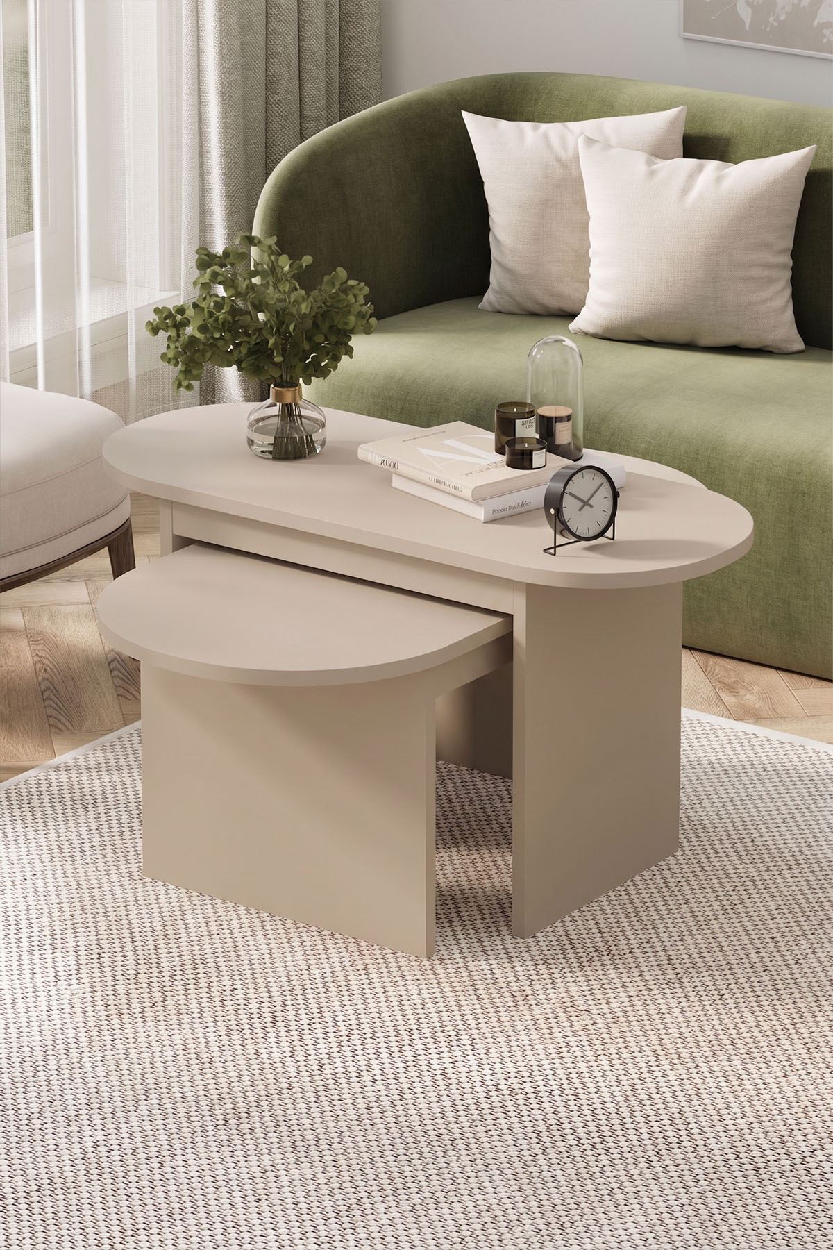 22-41-14 Açelya Nesting Coffee Table Set Sapphire Oak