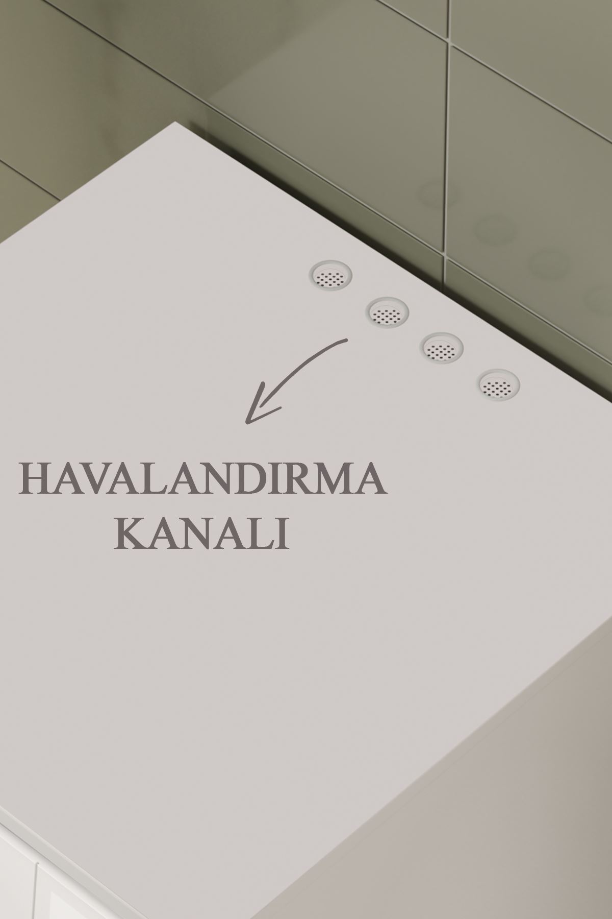Bofigo Çamaşır Makinesi Dolabı Kurutma Makinesi Dolabı Banyo Dolabı Yakamoz Beyaz