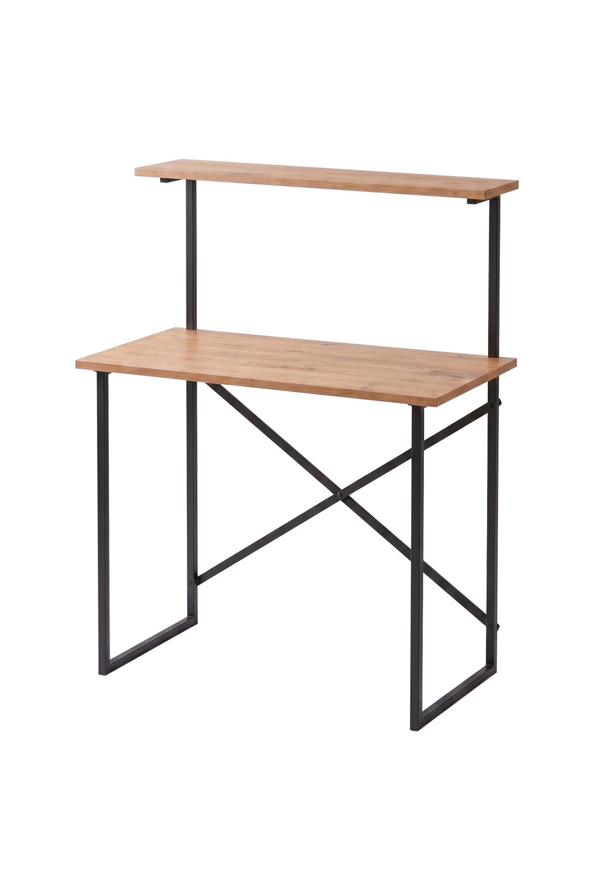 20-24-02 Atay Study Desk with Top Shelf / Computer Desk - Pine