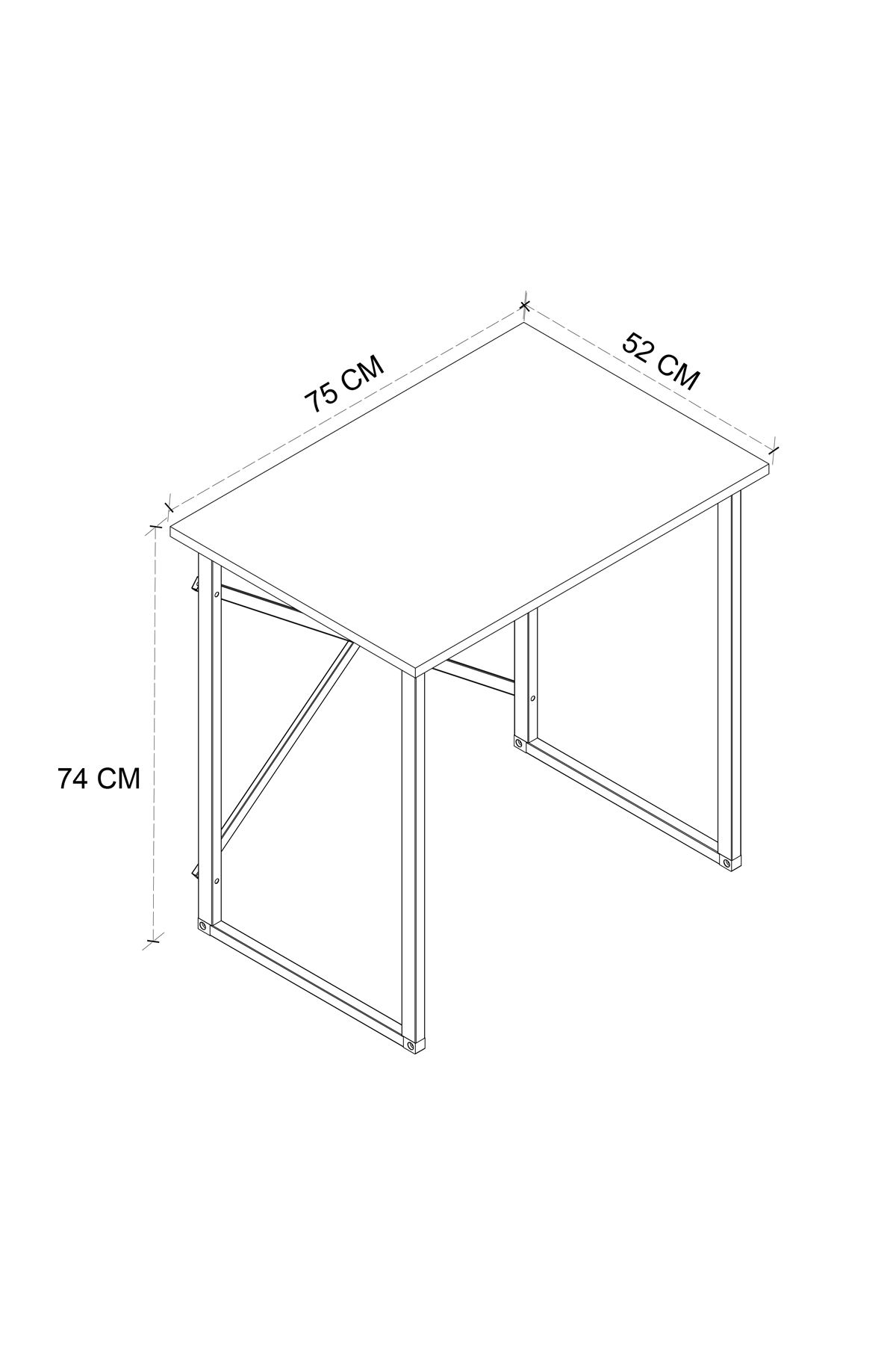 Bofigo 75x52 Cm Çalışma Masası Bilgisayar Masası Çocuk Çalışma Masası Ders Masası Nazım Beyaz