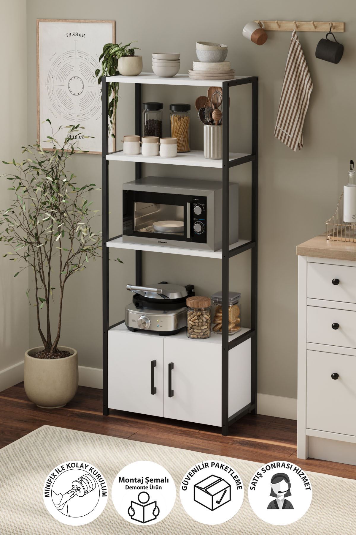 28-04-01 Colombia Kitchen Shelf WHITE