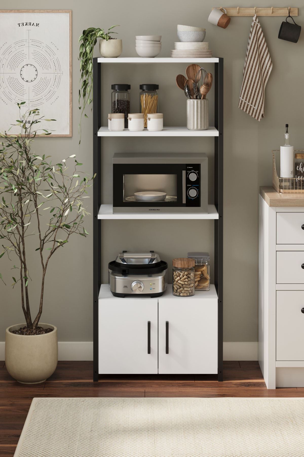 28-04-01 Colombia Kitchen Shelf WHITE