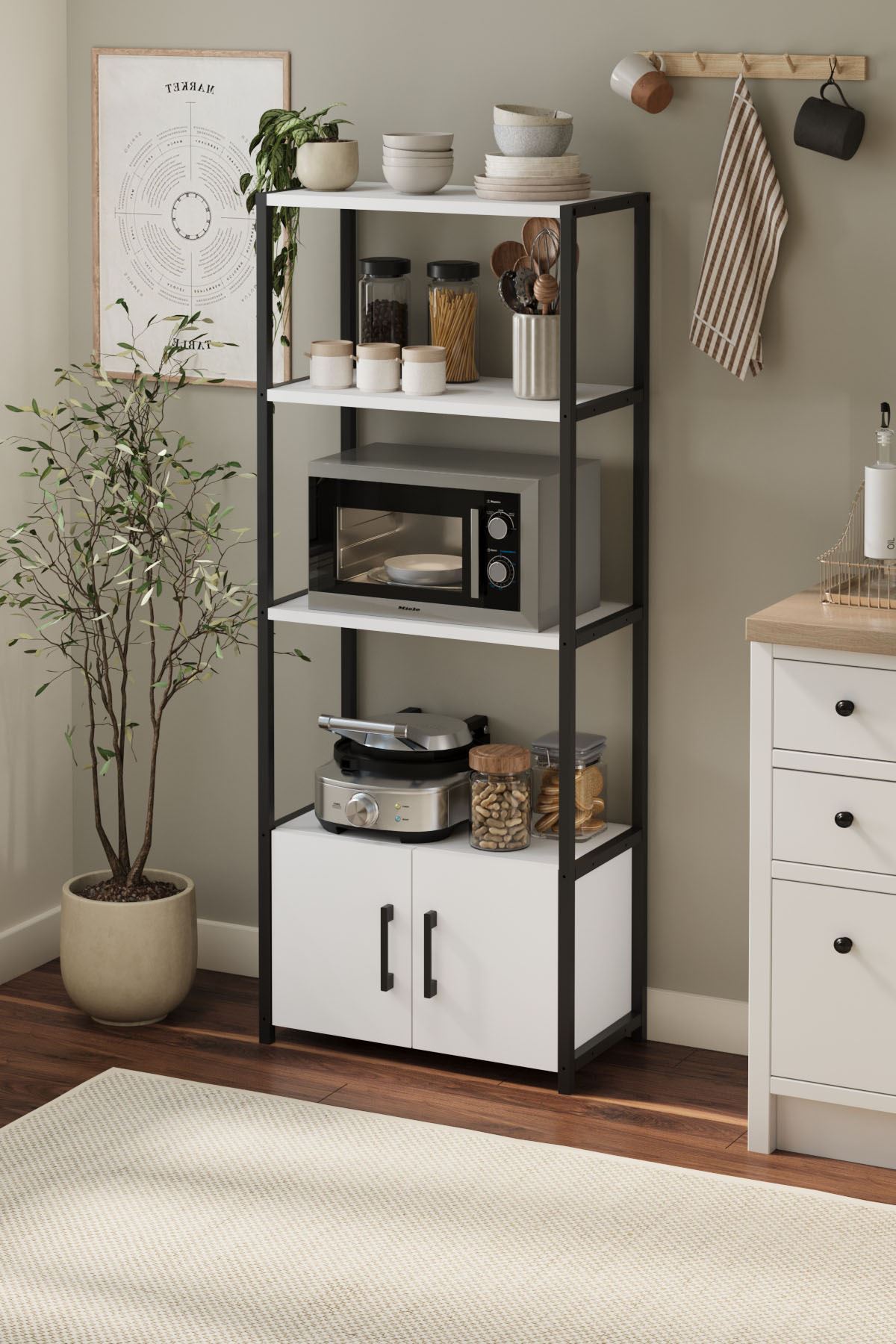28-04-01 Colombia Kitchen Shelf WHITE