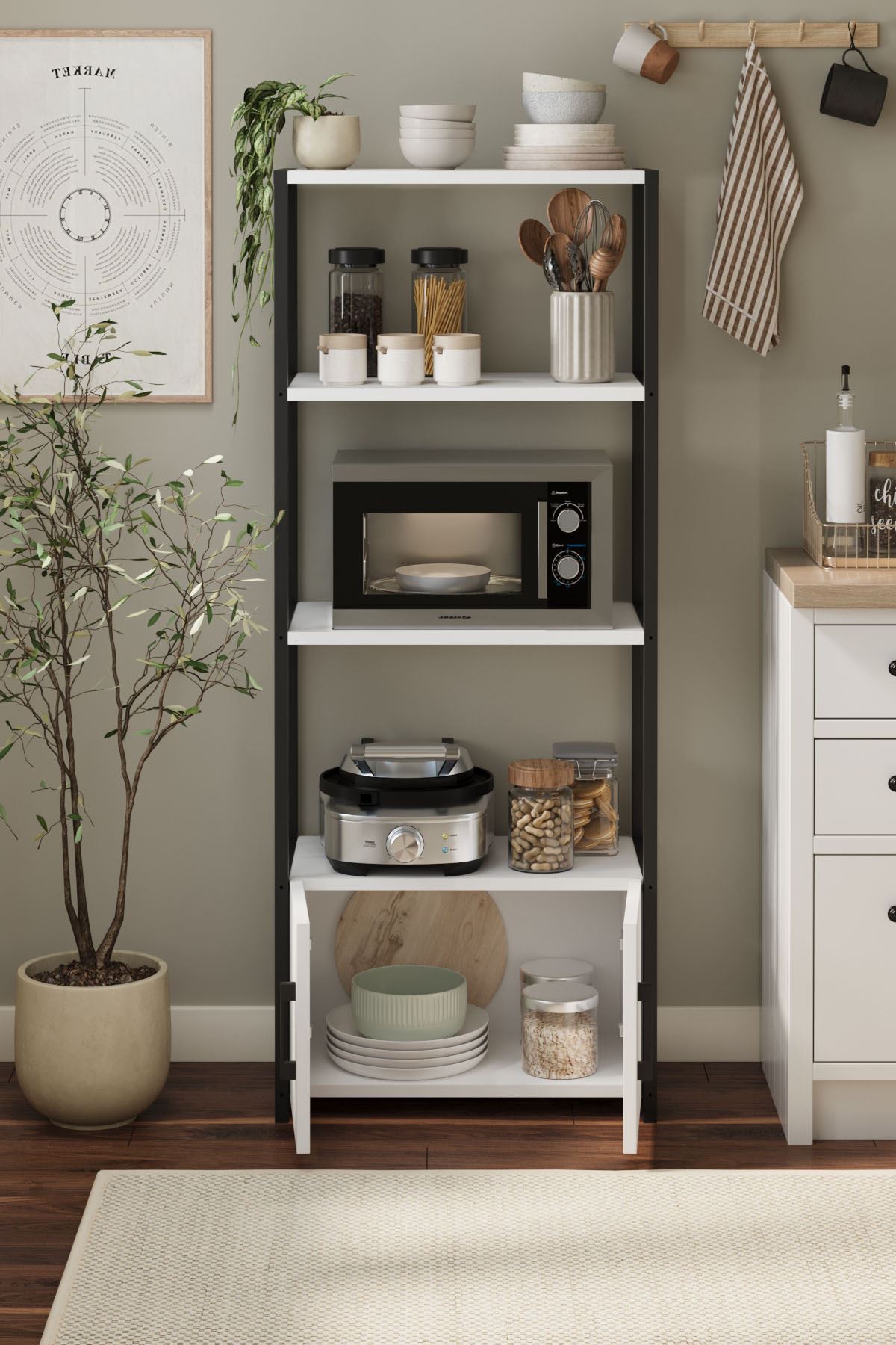 28-04-01 Colombia Kitchen Shelf WHITE
