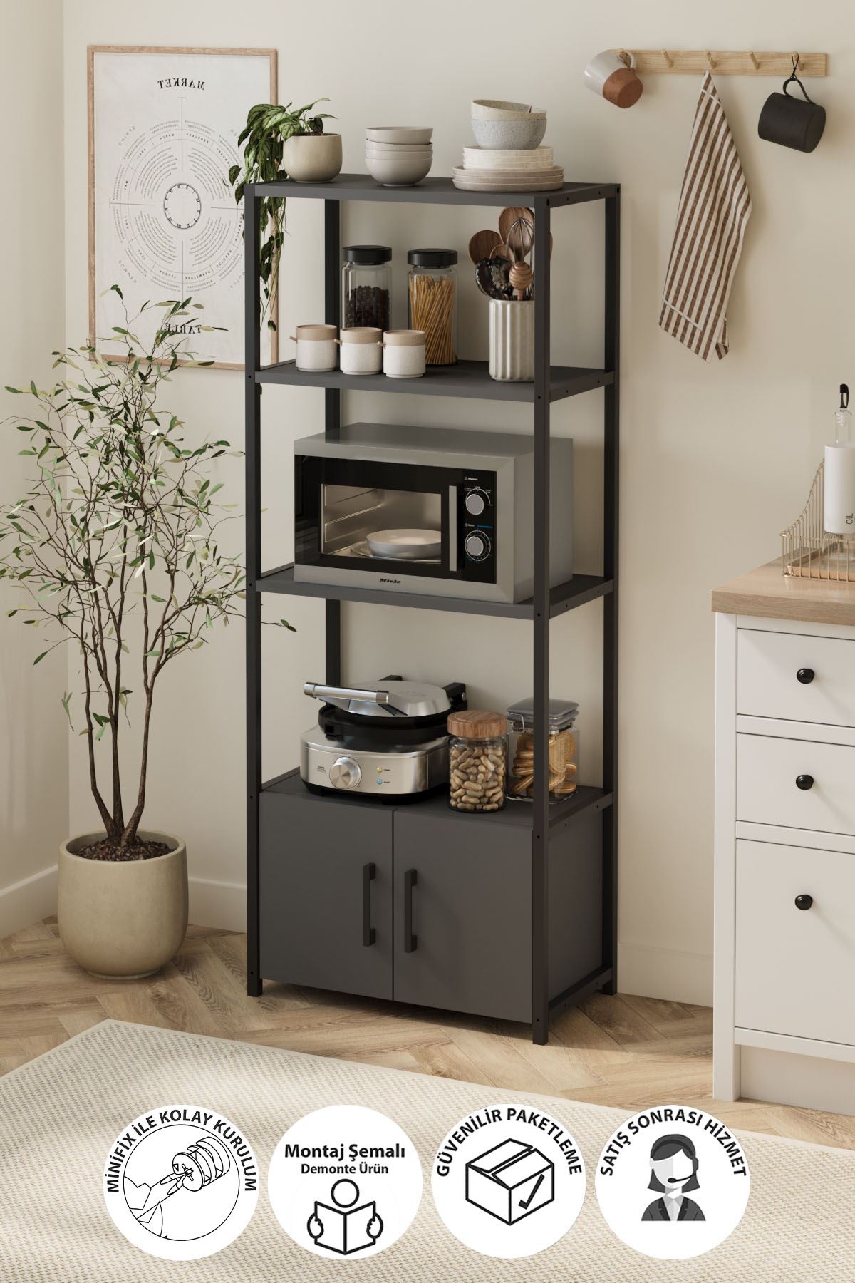 28-04-08 Colombia Kitchen Shelf ANTHRACITE