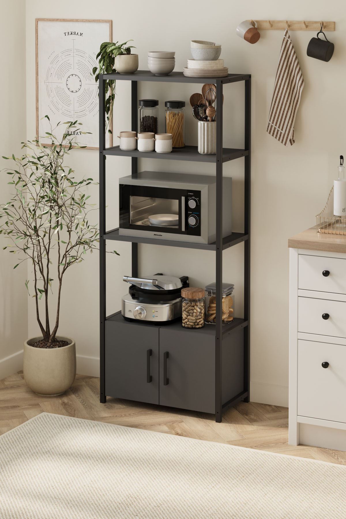 28-04-08 Colombia Kitchen Shelf ANTHRACITE