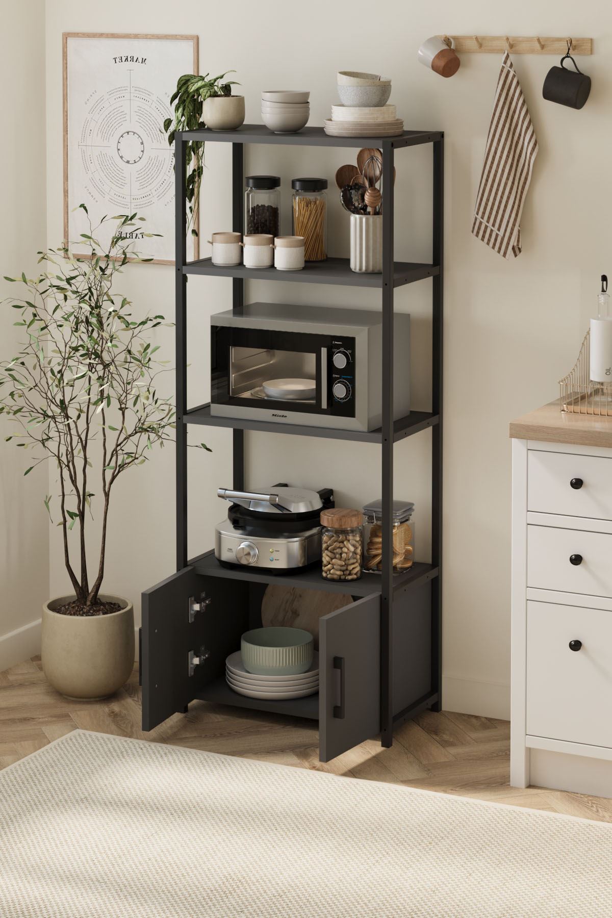 28-04-08 Colombia Kitchen Shelf ANTHRACITE