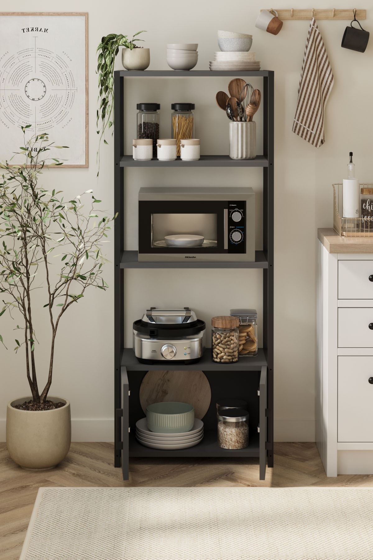 28-04-08 Colombia Kitchen Shelf ANTHRACITE