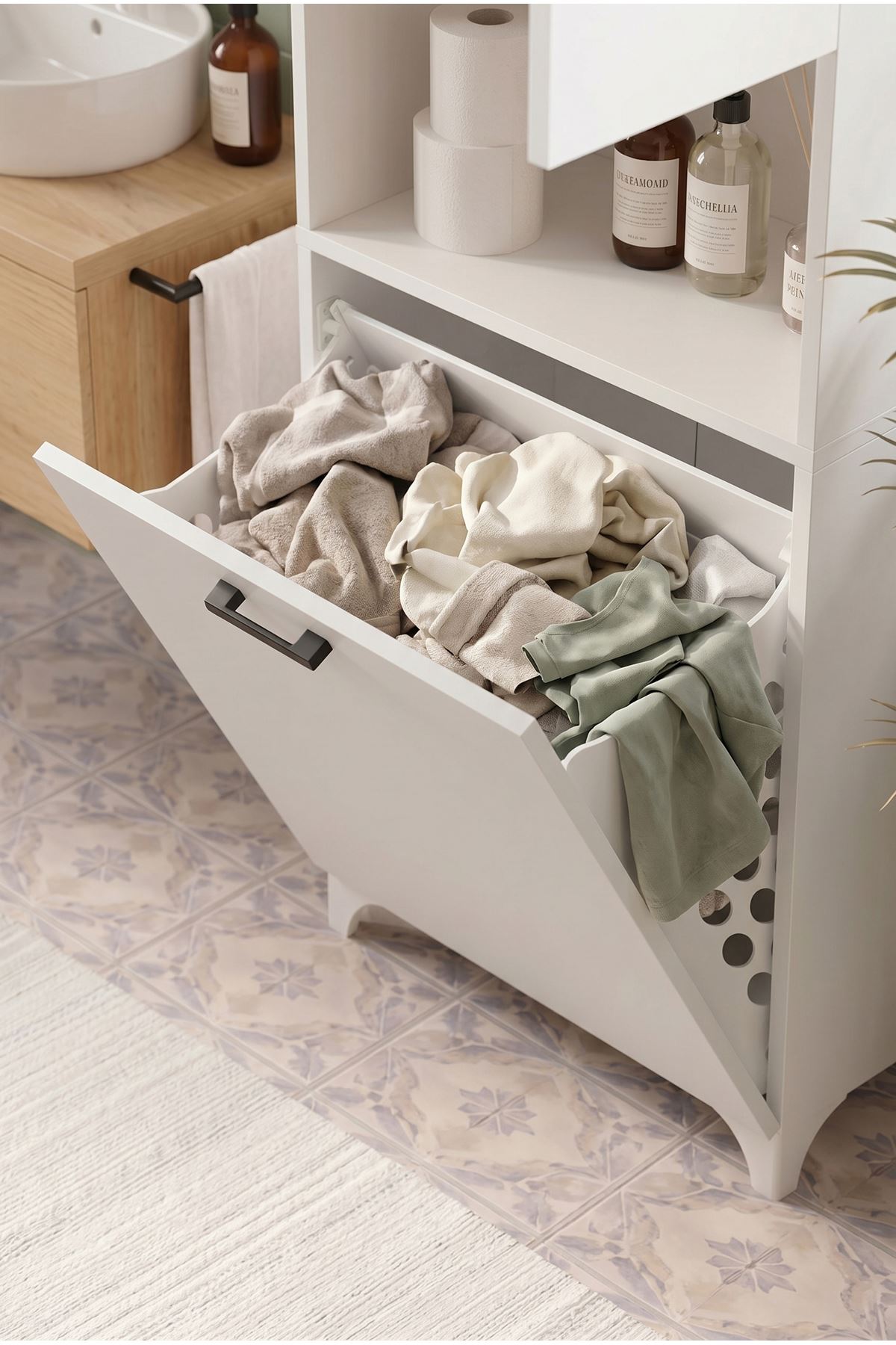 12-71-01 Damla Bathroom Cabinet WHITE