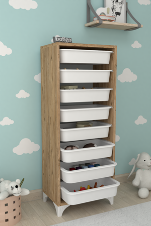 12-01-02 8 Baskets Multifunctional Dora Cabinet PINE