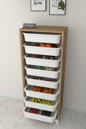 12-01-02 8 Baskets Multifunctional Dora Cabinet PINE