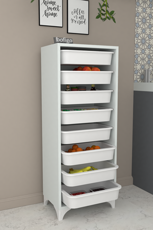12-01-01 8 Baskets Multifunctional Dora Cabinet WHITE