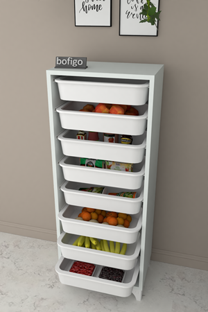 12-01-01 8 Baskets Multifunctional Dora Cabinet WHITE