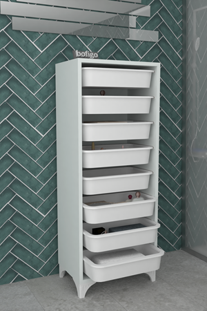 12-01-01 8 Baskets Multifunctional Dora Cabinet WHITE