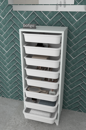 12-01-01 8 Baskets Multifunctional Dora Cabinet WHITE