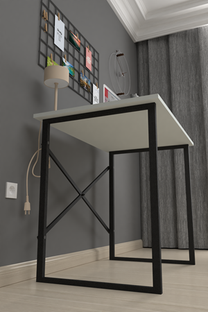 Bofigo 60x90 cm Çalışma Masası Bilgisayar Masası Ofis Ders Yemek Masası Hugo Beyaz