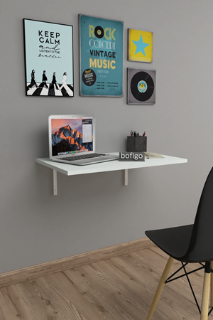 24-01-01 Wall Mounted 72x45 Cm Table WHITE