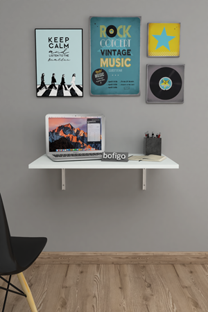 24-01-01 Wall Mounted 72x45 Cm Table WHITE