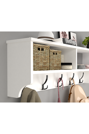 21-11-01 Wall Mounted Clothes Hanger 120 cm WHITE