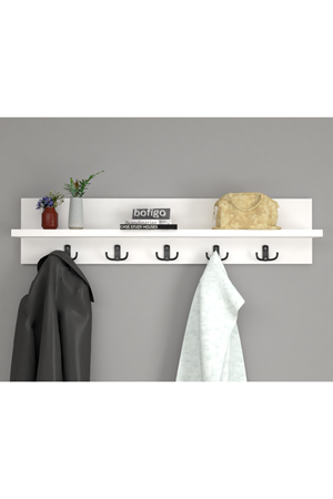 21-12-01 Wall Mounted Clothes Hanger 80 cm WHITE
