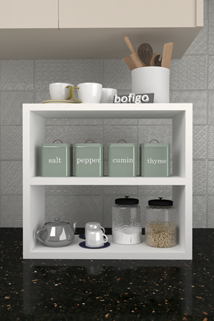 13-01-01 Spice Rack For Kitchen WHITE