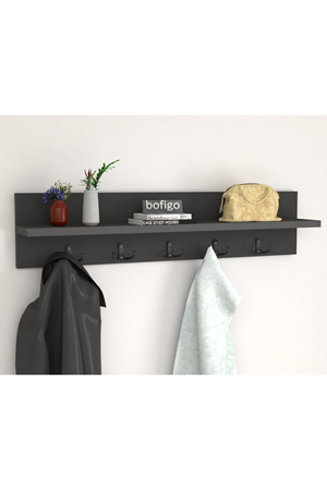 21-12-08 Wall Mounted Clothes Hanger 80 cm ANTHRACITE