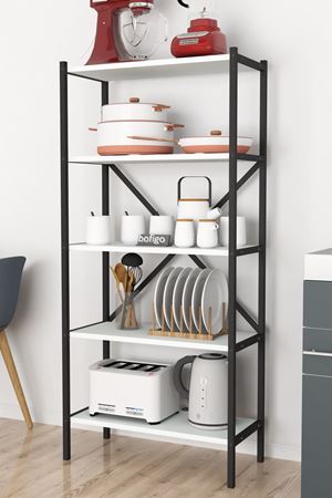 13-05-01 5 Shelves Kitchen Organizer WHITE