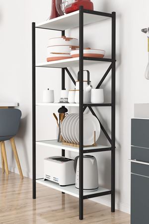 13-05-01 5 Shelves Kitchen Organizer WHITE