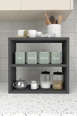 13-01-08 Spice Rack For Kitchen ANTHRACITE